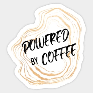 Powered by Coffee: Gold Sticker